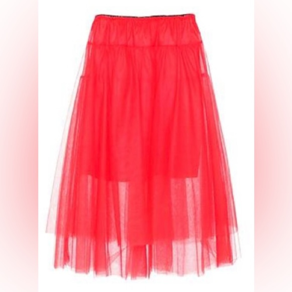 New with tags red tulle Twinset skirt L